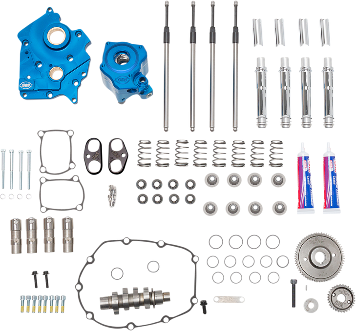 S&S Cycle Cam Chest Kit With Plate - Gear Drive - Oil Cooled - 540 Cam - Chrome Pushrods - M8 310-1119