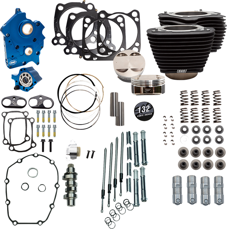 S&S Cycle Powerpak Oilcool 4.320"Bore 4 1/2"Stroke 550G Cam Bknohi M8 310-1233C