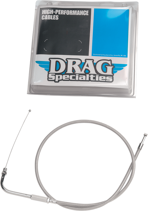 Drag Specialties Stainless Braided Throttle Cable - 31-3/4"