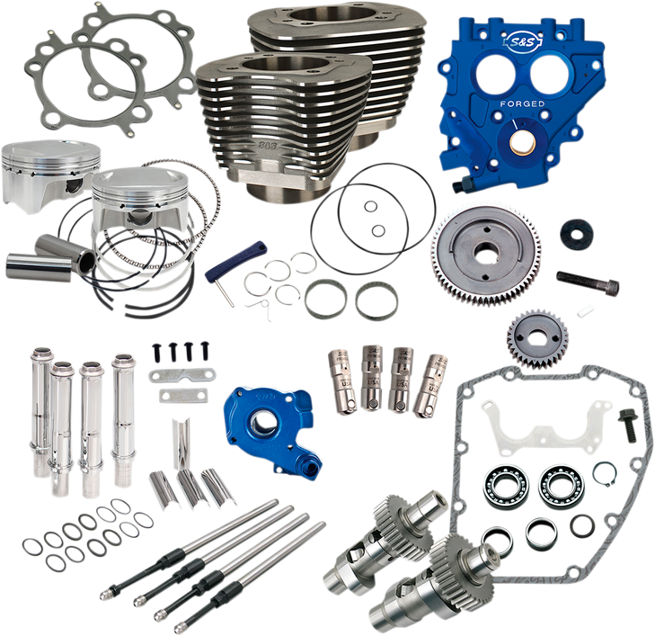 S&S Cycle 100" Power Package Performance Kit - Gear Drive - Black 330-0665