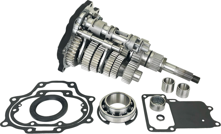 Jims Fat 6 Super Gear Kit - Black - Twin Cam 8600