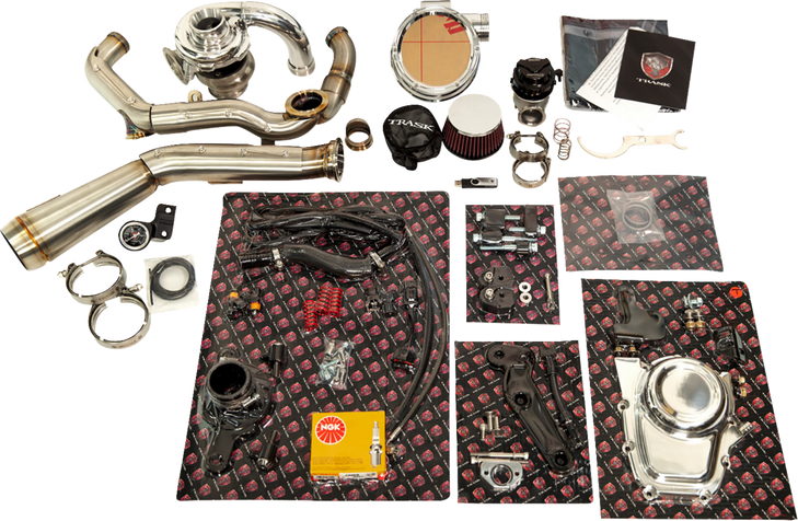 Trask Tornado Turbo Performance Kit - Polished With Brushed Stainless Steel Exhaust Tm-7600-Po
