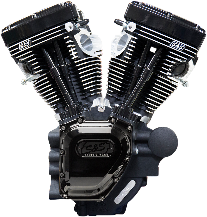 T143 Long Block Engine - Black - Dyna 310-0901A