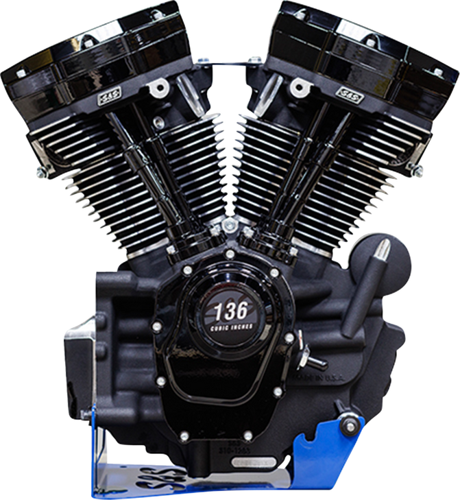S&S Cycle Engine Mk136 475G Cam Oil Cooled Blk M8 Softail 2018-24 310-1296