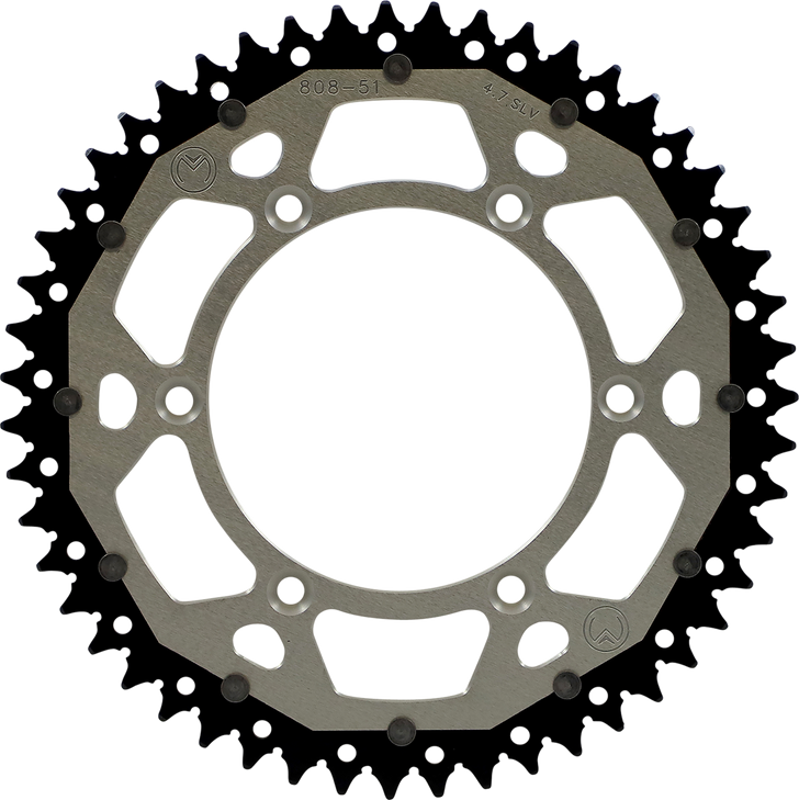 Moose Racing Dual Sprocket - Silver - 51 Tooth 1210-808-51-11X