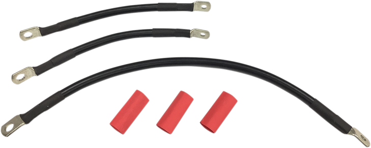 Drag Specialties Black Battery Cable Set - '91-'93 Dyna