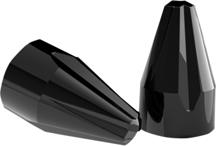Ciro Caps - Engine/Bolt/Cover - Fluted/Spike - Black - Twin Cam 70026