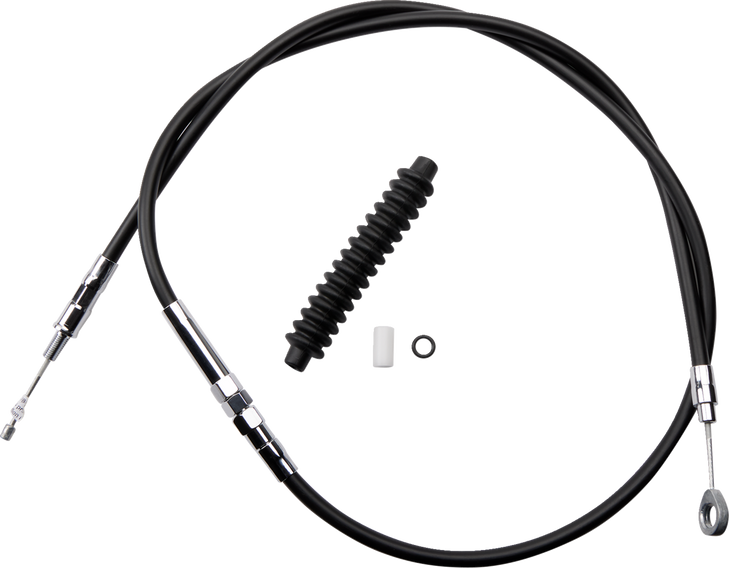 Drag Specialties High-Efficiency Black Vinyl Clutch Cable - 57-11/16"