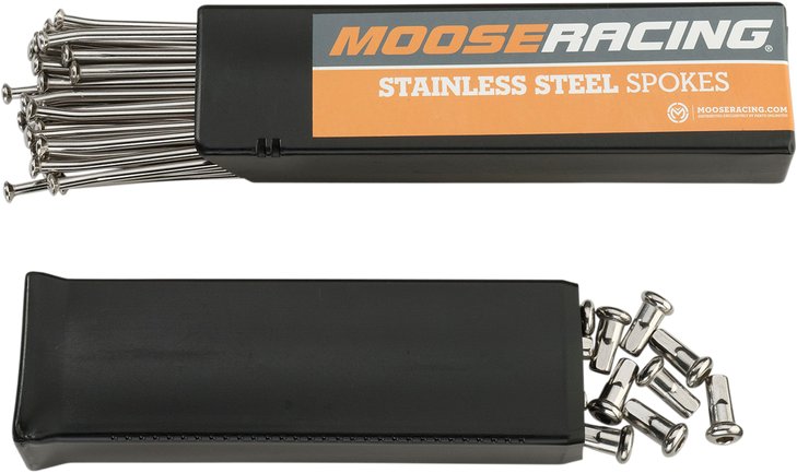 Moose Racing Spoke Set - Stainless Steel - Rear - 18" 1-22-308-S