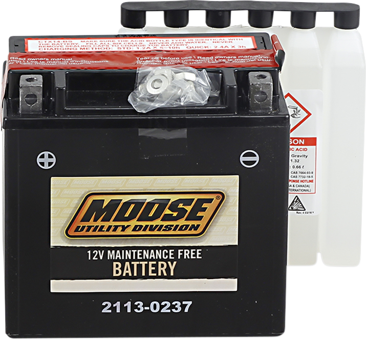 Moose Utility Agm Battery - Ytx14-Bs Mtx14-Bs