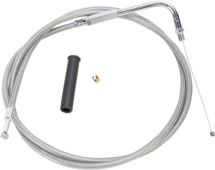 Drag Specialties Stainless Braided Throttle Cable - 50"