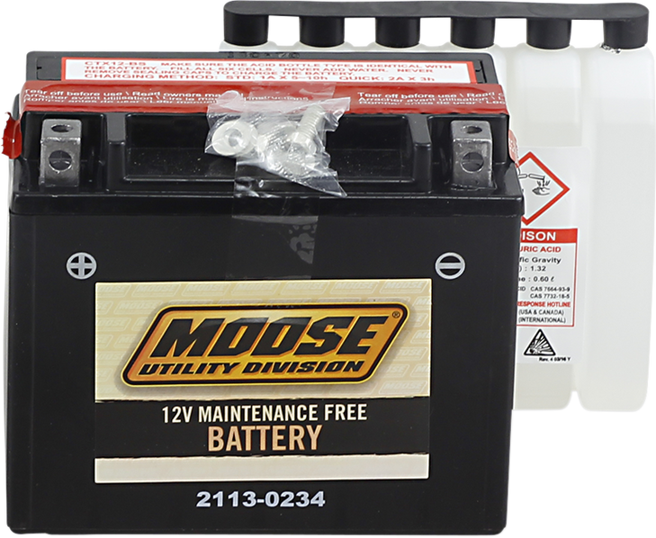 Moose Utility Agm Battery - Ytx12-Bs Mtx12-Bs