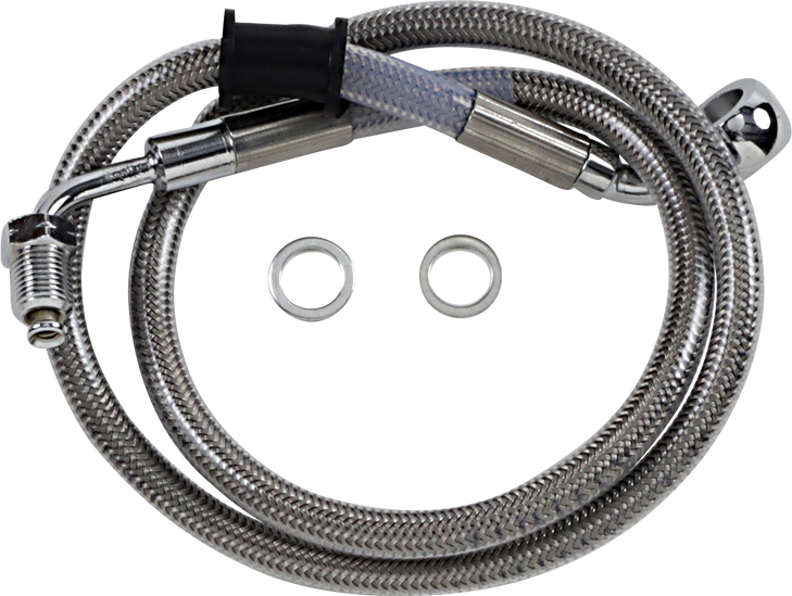Drag Specialties Brake Line - +4" - Stainless Steel - '18-'21 Softail