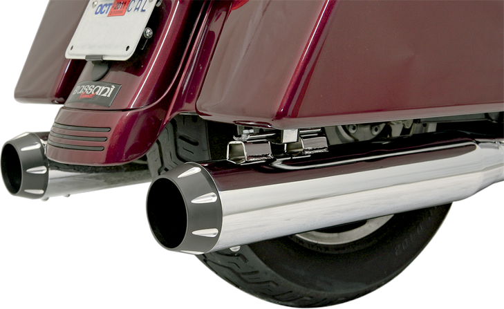 Bassani Xhaust 4" End Cap - Black - Fluted Be40R