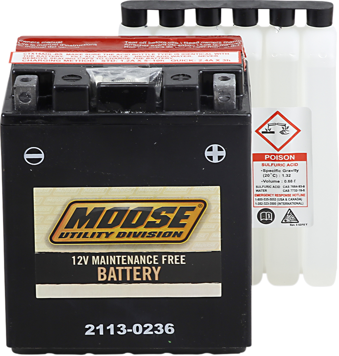 Moose Utility Agm Battery - Ytx14Ahl-Bs Mtx14Ahl-Bs