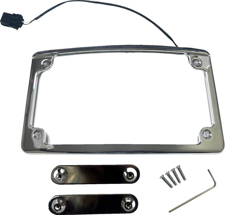 Custom Dynamics Lighted License Plate Frame - Chrome Lpf-Rad-23Cvo-C