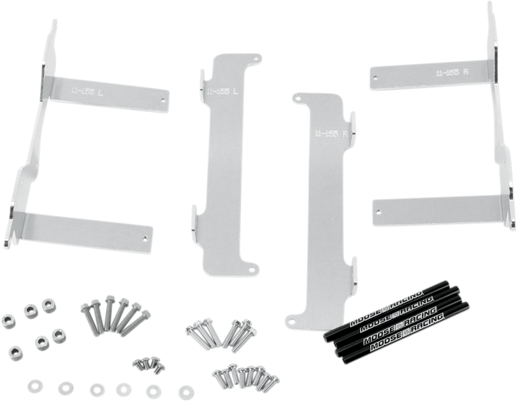 Moose Racing Radiator Braces - Silver - Yamaha 11-155