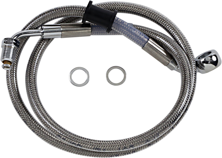 Drag Specialties Brake Line - +8" - Stainless Steel - '18-'21 Softail