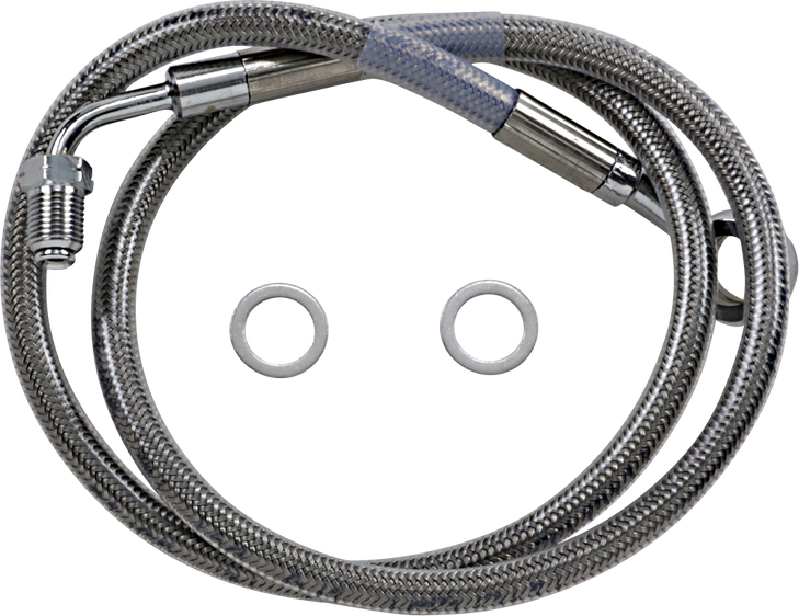 Drag Specialties Brake Line - +10" - Stainless Steel - '18-'22 Softail
