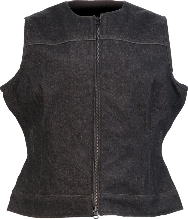 Z1R Women'S Denim Vest - Black - 2W