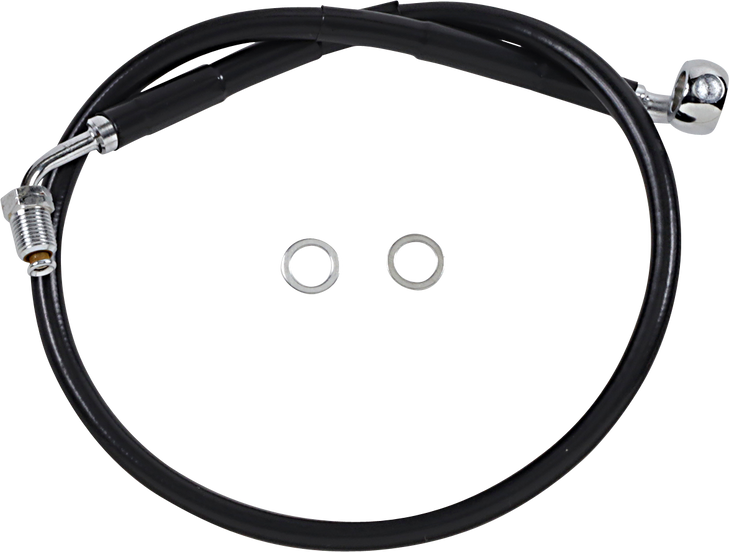 Drag Specialties Brake Line - +2" - Black - '18-'21 Softail