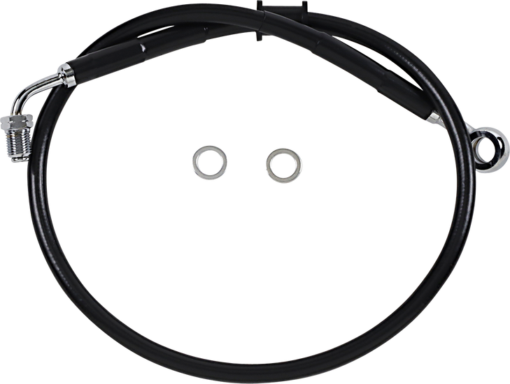 Drag Specialties Brake Line - Front (Upper) - Black