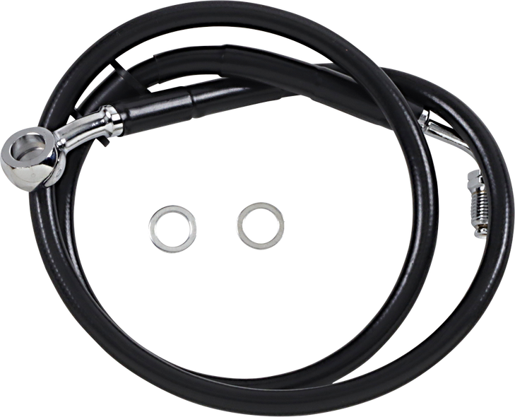 Drag Specialties Brake Line - +6" - Black - '18-'22 Softail