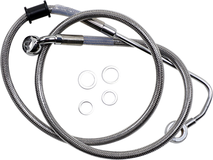 Drag Specialties Brake Line - +4" - Stainless Steel - '15-'17 Softail