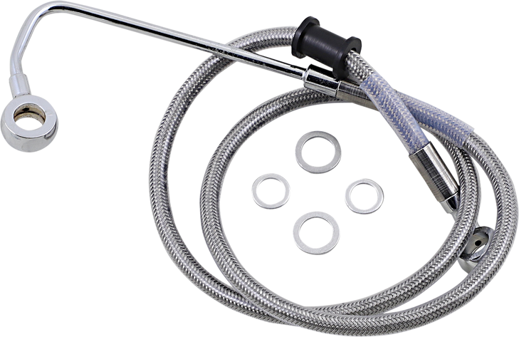 Drag Specialties Brake Line - +2" - Stainless Steel - '15-'17 Softail