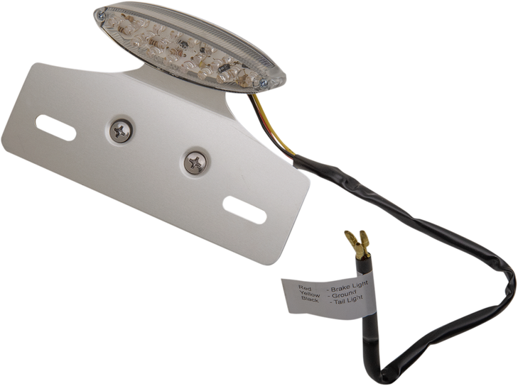 Drag Specialties Taillight/License Plate Mount - Cat Eye -Clear Lens - Red Led