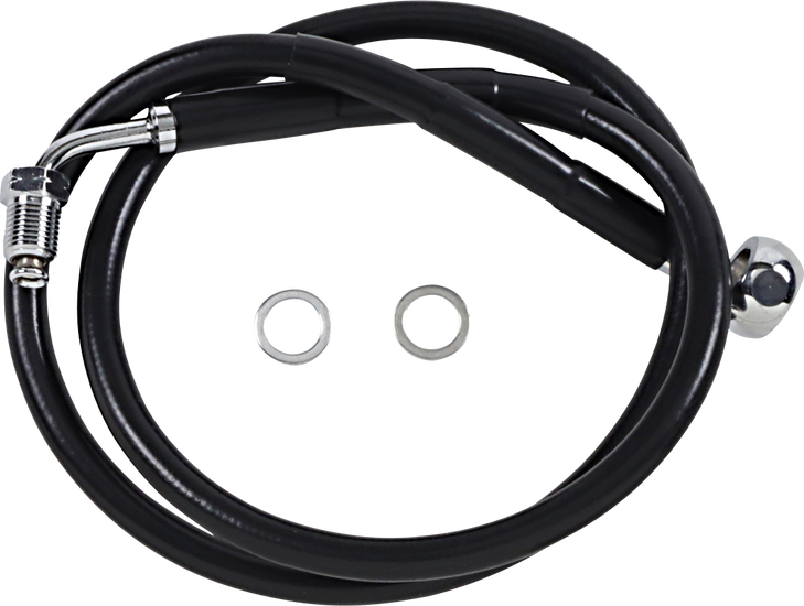 Drag Specialties Brake Line - +10" - Black - '18-'21 Softail