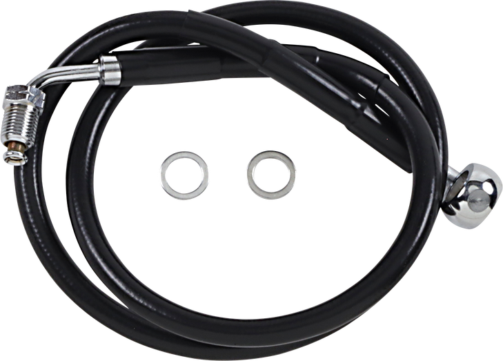 Drag Specialties Brake Line - +8" - Black - '18-'21 Softail
