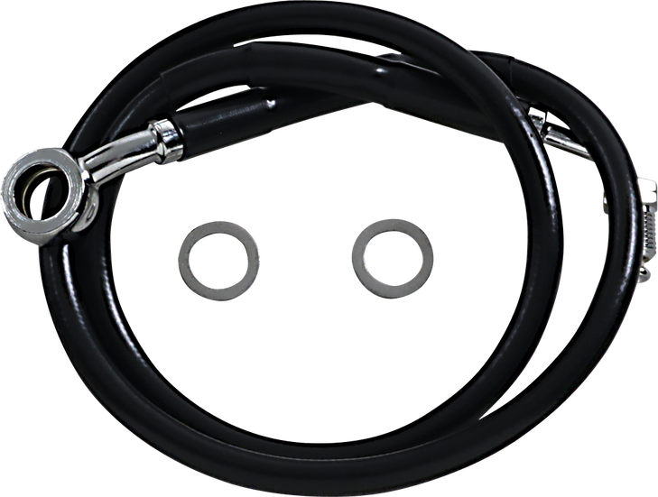 Drag Specialties Brake Line - +8" - Black - '18-'22 Softail