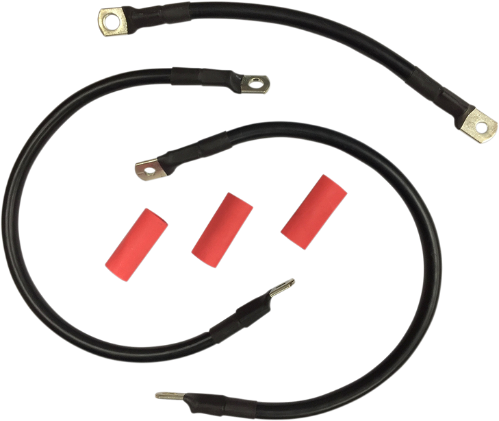 Drag Specialties Black Battery Cable Set - '65-'84 Fl