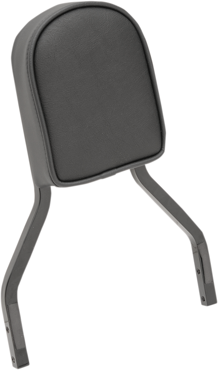 Drag Specialties Sissy Bar Pad - Short - Smooth W/Piping - Black