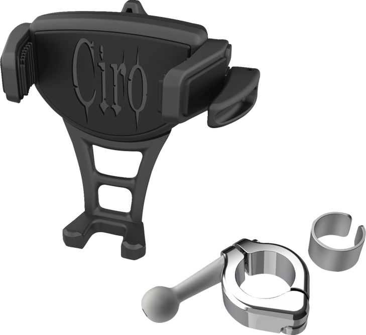 Phone Holder - Constrictor - Black - Chrome 7/8" | 1" Handlebar Mount 50352