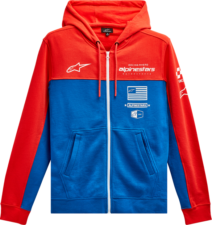H Block Hoodie - Warm Red/Bright Blue - Xl 1213510703171Xl