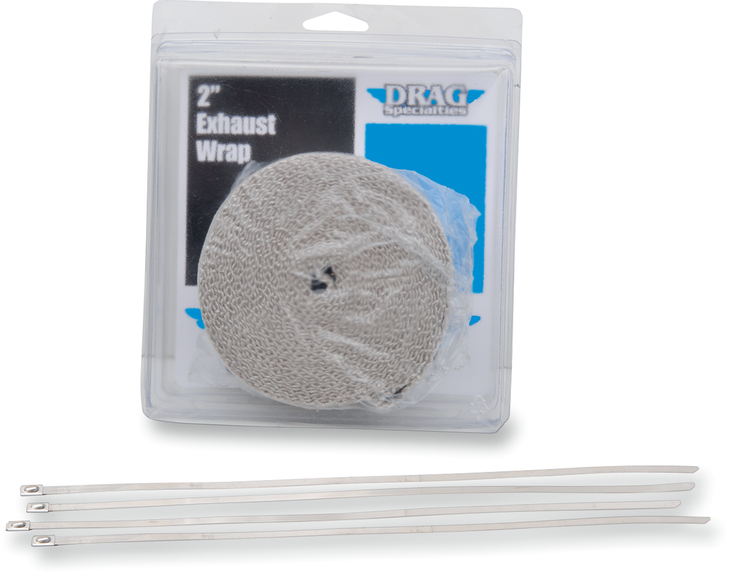 Drag Specialties Exhaust Heat Wrap Kit With Ties - Tan - 2" X 25'