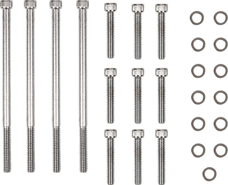 Drag Specialties Bolt Kit - Primary Cover - Knurled - Chrome - Touring