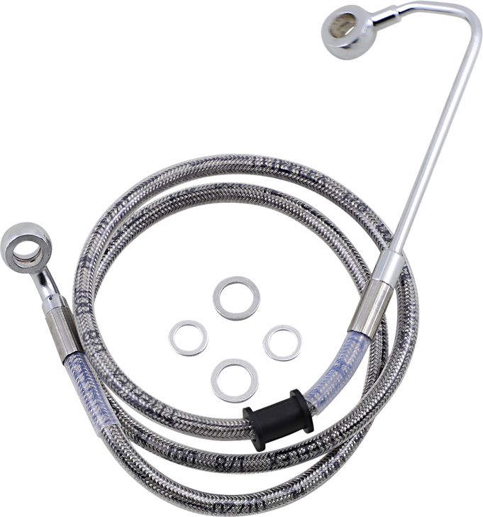 Drag Specialties Brake Line - +8" - Stainless Steel - '15-'17 Softail