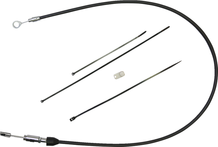 Drag Specialties Quick Connect Clutch Cable - Upper - 36" - Black/Chrome