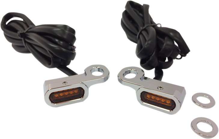 Drag Specialties Led Handlebar Marker Lights - Hydraulic Clutch - Chrome/Amber