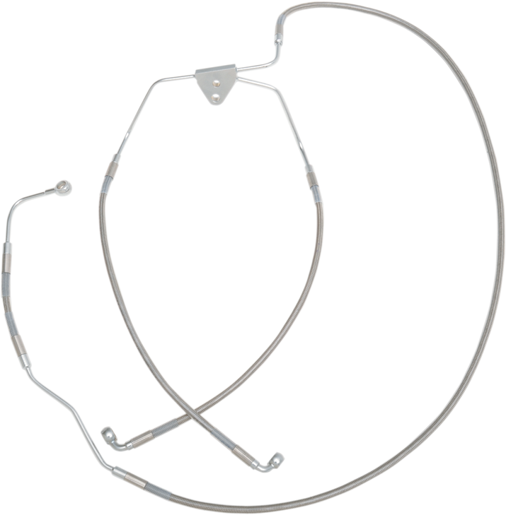 Drag Specialties Brake Line - Front (Lower/Mid) - Stainless Steel