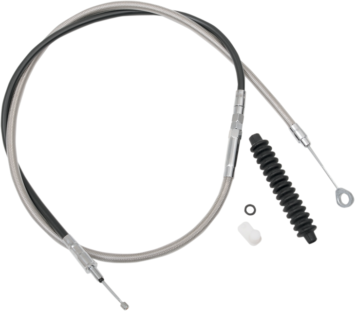 Drag Specialties High-Efficiency Braided Stainless Steel Clutch Cable - 57-1/4"