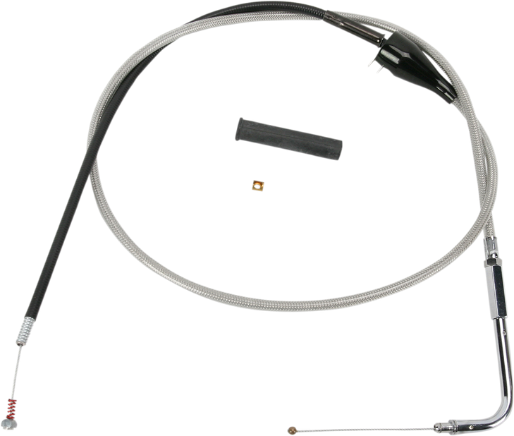 Drag Specialties Stainless Braided Idle Cable - Cruise - 48"