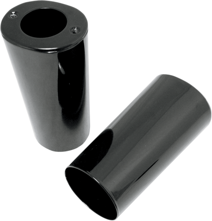 Drag Specialties Fork Slider Covers - Stock Length - Gloss Black - Smooth