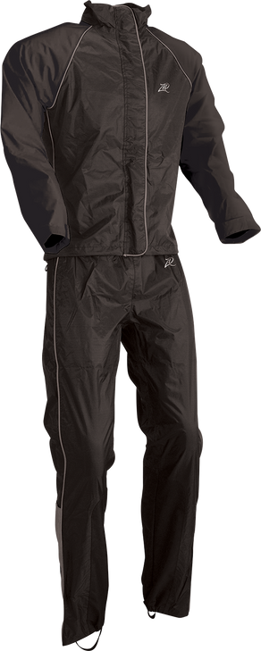 Z1R Women'S 2-Piece Rainsuit - Black - Small