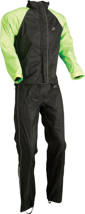 Z1R Women'S 2-Piece Rainsuit - Black/Hi-Vis - 2Xl