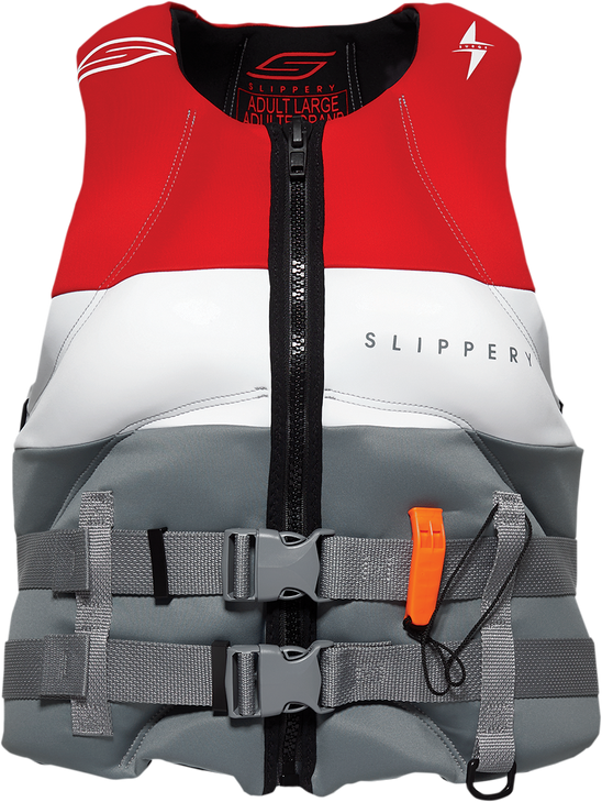 Slippery Surge Neo Vest - Charcoal/Red - 2Xl