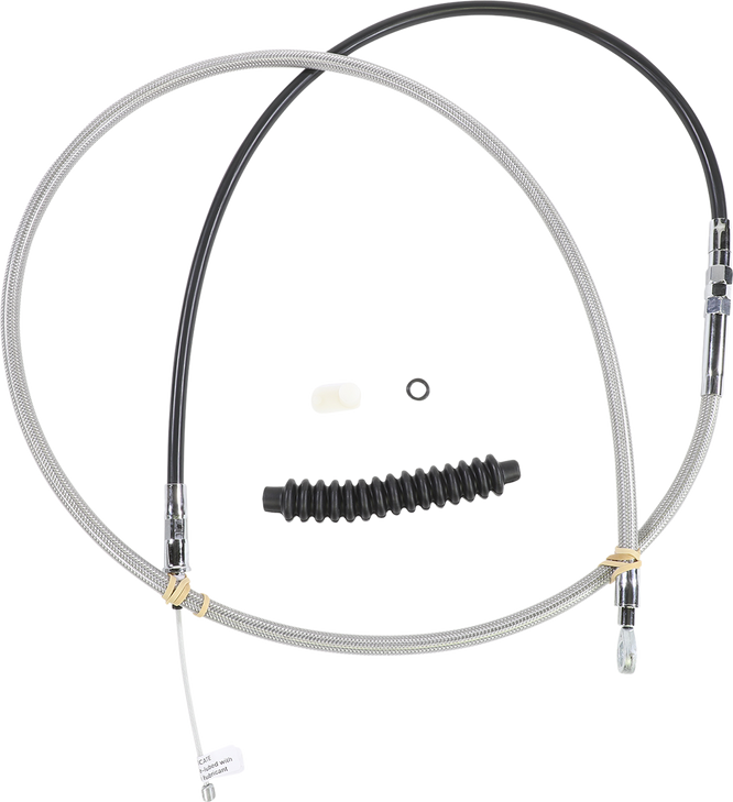 Drag Specialties High-Efficiency Braided Stainless Steel Clutch Cable - 74"
